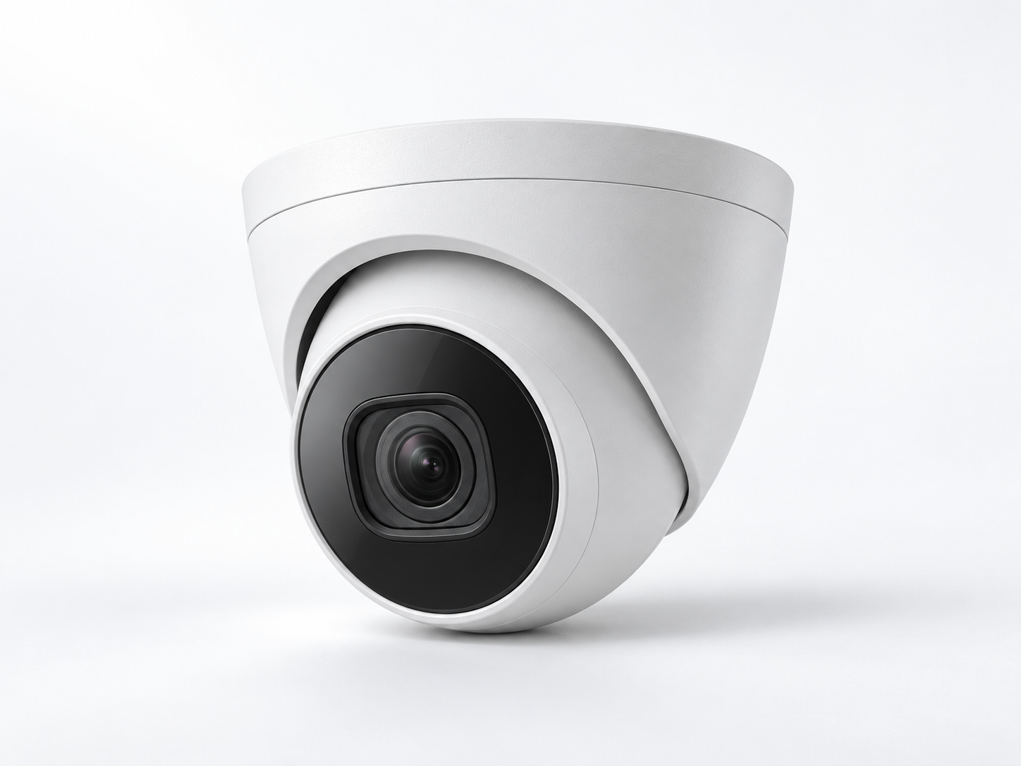 Illustrative generic white turret-style network security camera